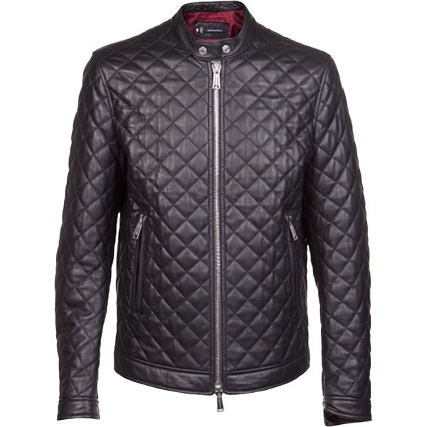 A Quilted Men's Bomber Leather Jacket | Leather Jackets USA
