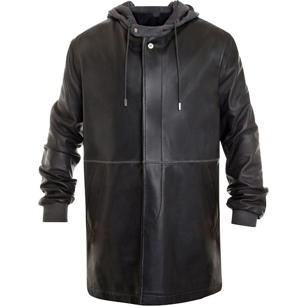 Leiden Leather Parka Coat For Men | Leather Jackets USA