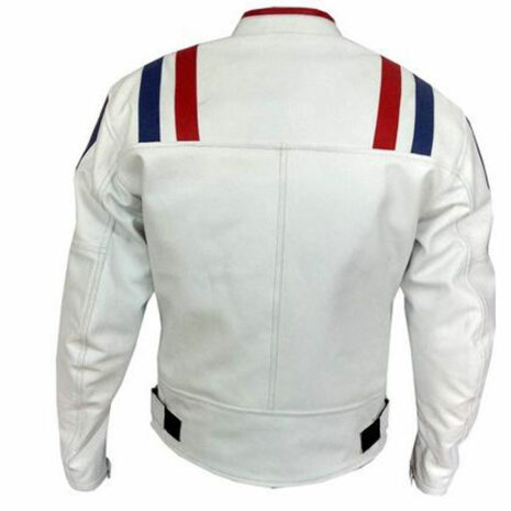 Armor-Striped-White-Color-Bikers-Racing-Leather-jacket-back