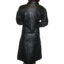 A 43 inch Long Trench Leather Coat