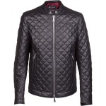 A Quilted Men's Bomber Leather Jacket