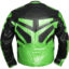 Armor Motorcycle Riding Leather Jacket In Green