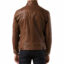 Brown Color Men bomber leather jacket