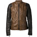 Dual Color bomber leather Jacket
