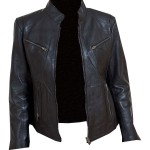 Eye-catching-black-leather-biker-jacket-for-Ladies