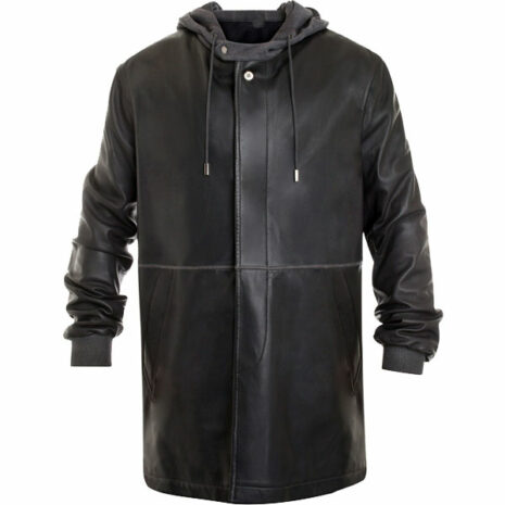 Leiden Leather Parka Coat For Men