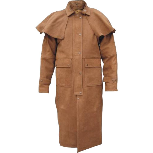 Long Leather Coat With Special Shoulder For Men