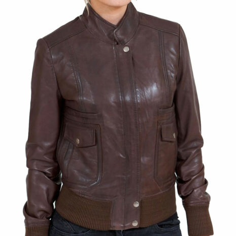 Women's-Brown-Leather-Bomber-Jacket