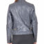 A light blue color fashion leather jacket for women