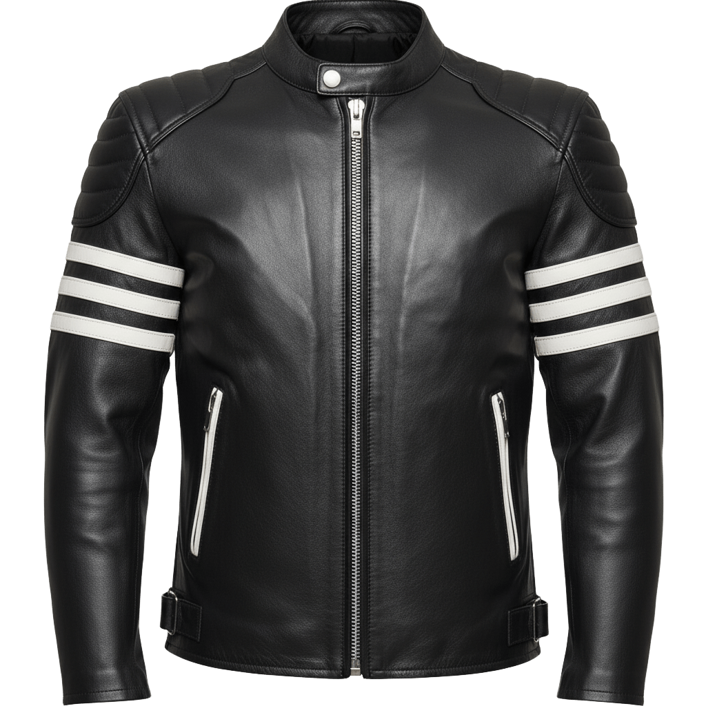 Ghost Rider Style Black Leather Jacket